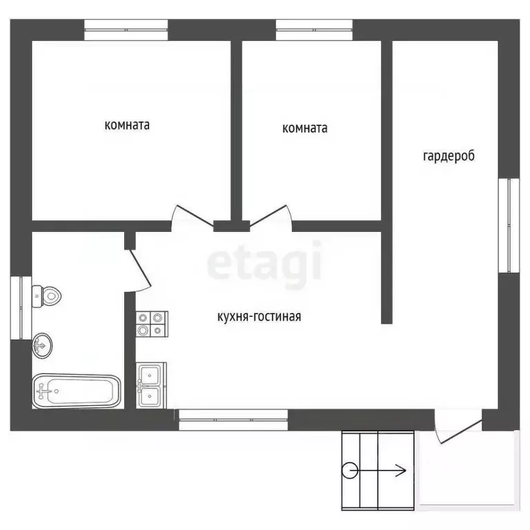 Дом в Тюменская область, Нижнетавдинский муниципальный округ, ... - Фото 1