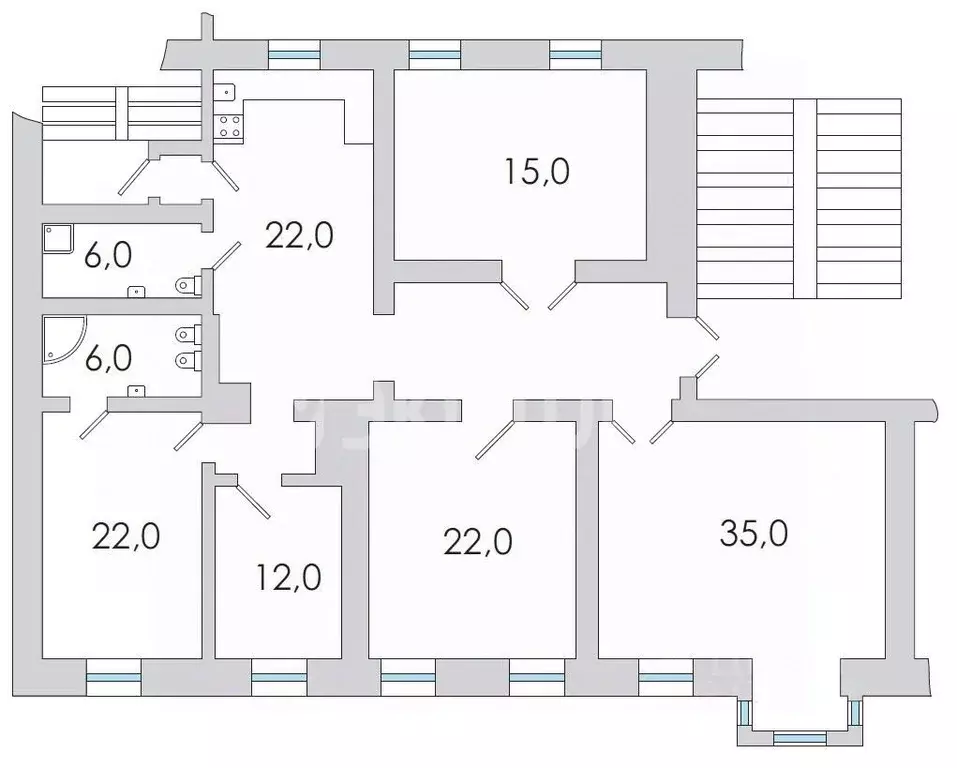 5-к кв. Санкт-Петербург 12-я Красноармейская ул., 6 (144.0 м) - Фото 1