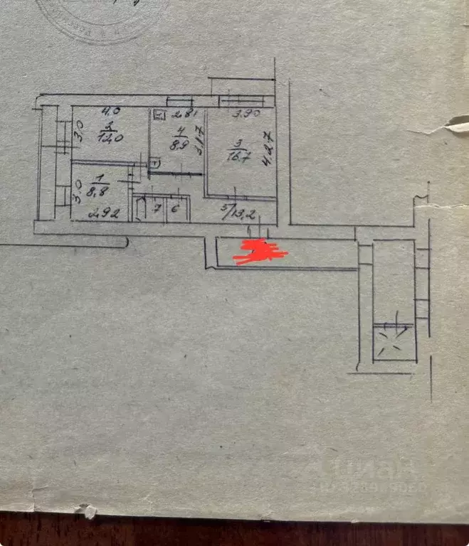 3-к кв. Волгоградская область, Камышин 5-й мкр, 49А (63.2 м) - Фото 1