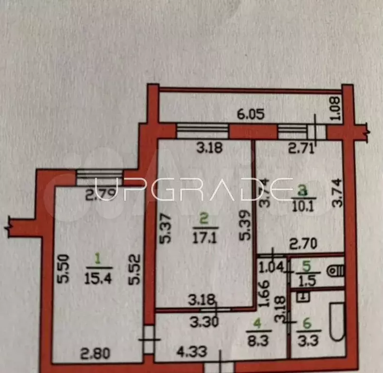 2-к. квартира, 55,7 м, 8/9 эт. - Фото 0