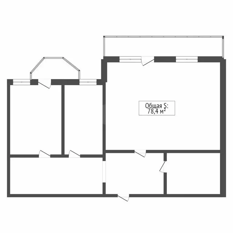 3-комнатная квартира: Улан-Удэ, улица Добролюбова, 37 (78.4 м) - Фото 0