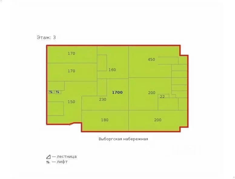 Офис в Санкт-Петербург Выборгская наб., 55к3 (1700 м) - Фото 1