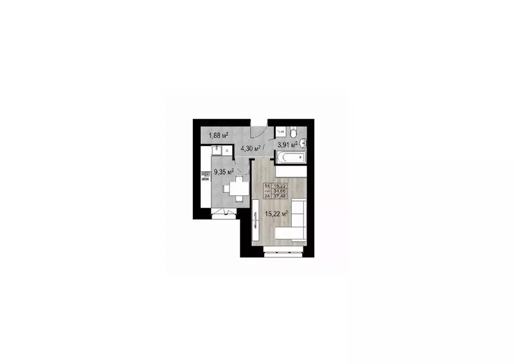 1-к кв. Ярославская область, Ярославль Петропавловские пруды жилой ... - Фото 1