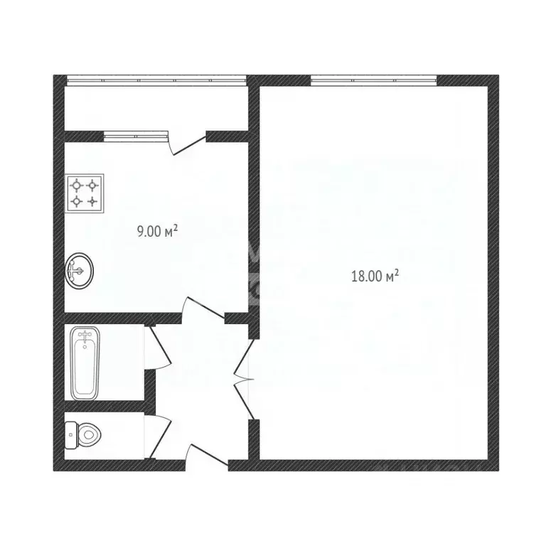 1-к кв. Липецкая область, Липецк ул. Филипченко, 8/2 (35.0 м) - Фото 1