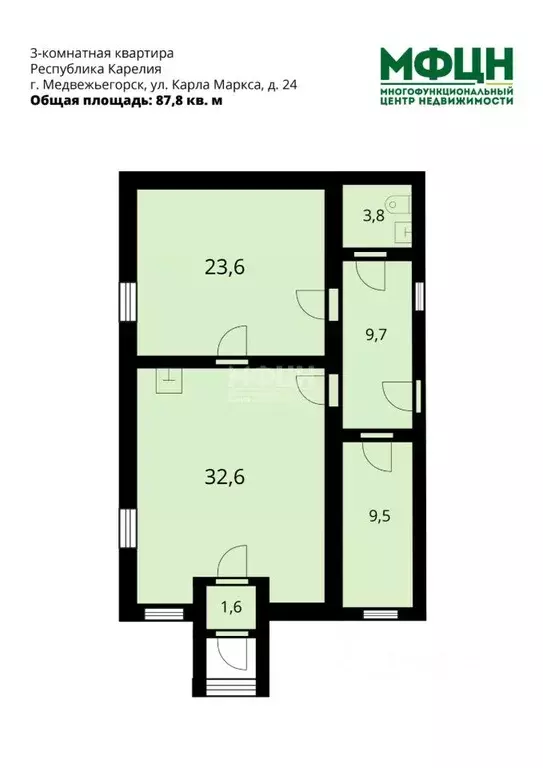 Помещение свободного назначения в Карелия, Медвежьегорск ул. Карла ... - Фото 2