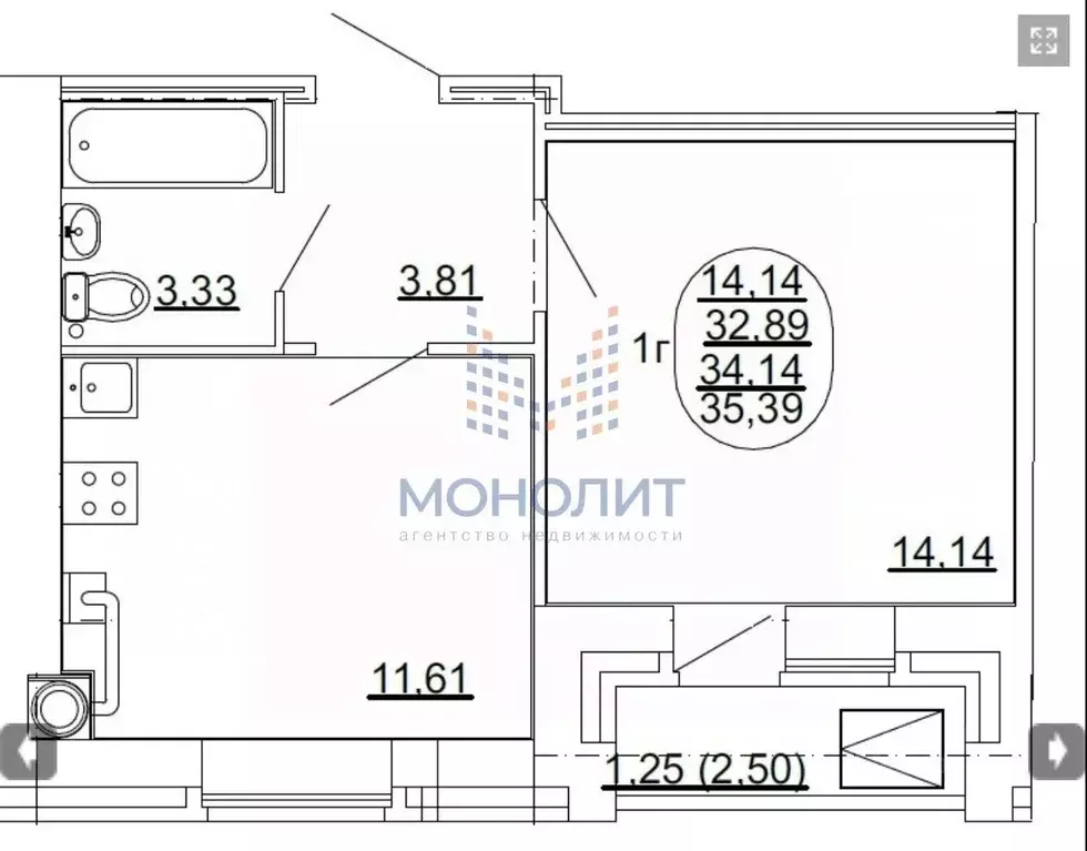 1-к кв. Марий Эл, Йошкар-Ола Октябрьский мкр, 235-й кв-л,  (36.0 м) - Фото 1