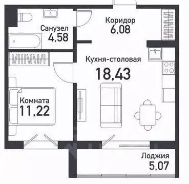 2-к кв. Челябинская область, Челябинский городской округ, пос. ... - Фото 2