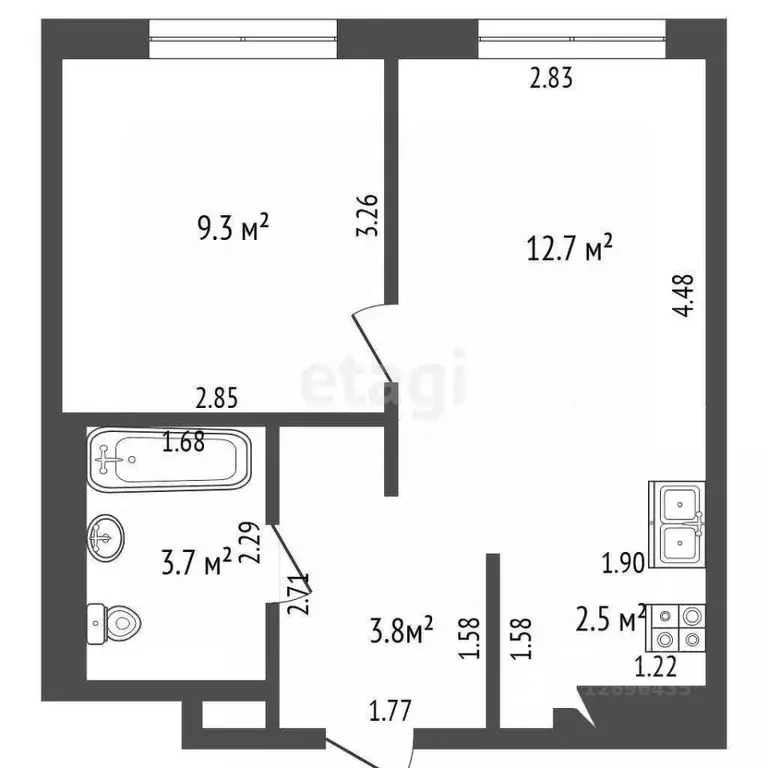 1-к кв. Москва ул. Алхимовская, 1к1 (32.0 м) - Фото 1