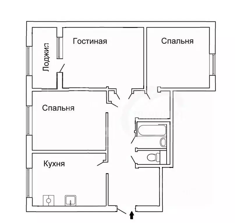 3-к кв. воронежская область, воронеж ул. 9 января, 272б (100.9 м) - Фото 1