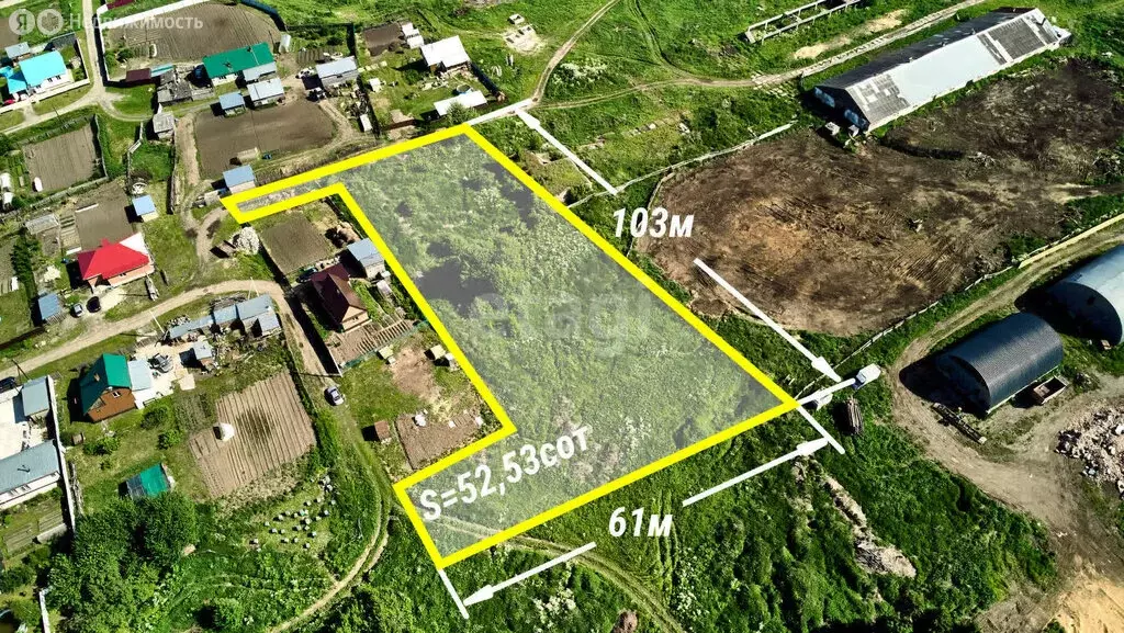 Участок в Томский район, деревня Лязгино (52.5 м) - Фото 0