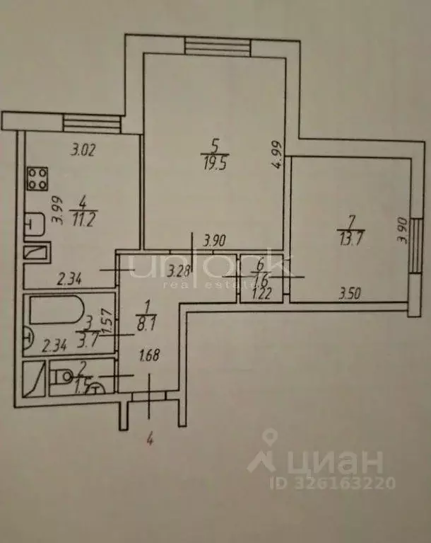2-к кв. Москва Симферопольский бул., 30к3 (59.3 м) - Фото 2