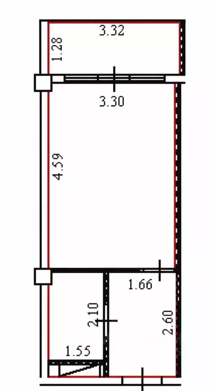 Студия Севастополь ш. Фиолентовское, 134к5 (27.0 м) - Фото 2