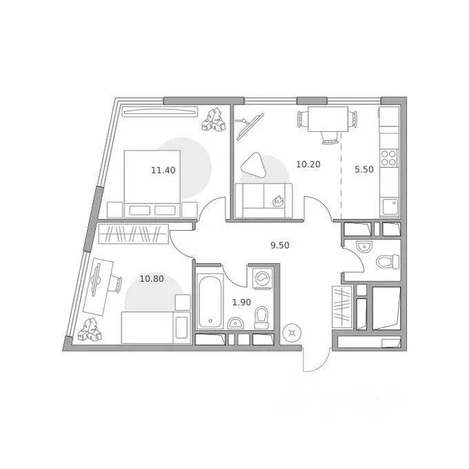 3-к кв. Московская область, Долгопрудный Гранитный мкр, Бригантина ... - Фото 1