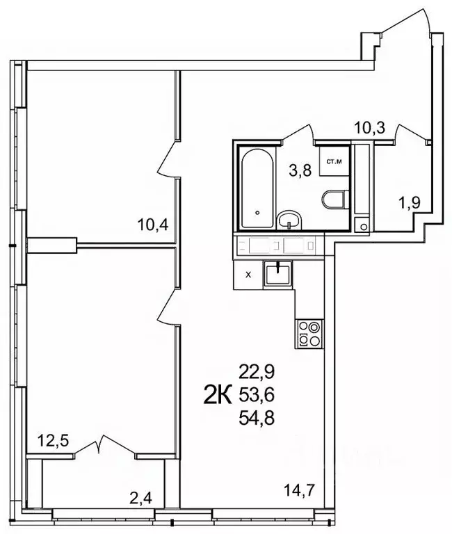 2-к кв. Нижегородская область, Нижний Новгород д. Анкудиновка, КМ ... - Фото 1