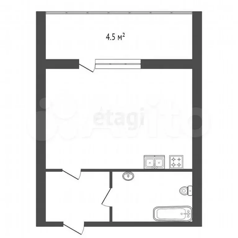 Квартира-студия, 25 м, 16/25 эт. - Фото 0