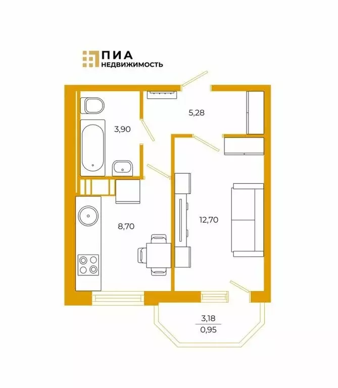 1-комнатная квартира: Всеволожск, шоссе Дорога Жизни, 7к3 (30.7 м) - Фото 0