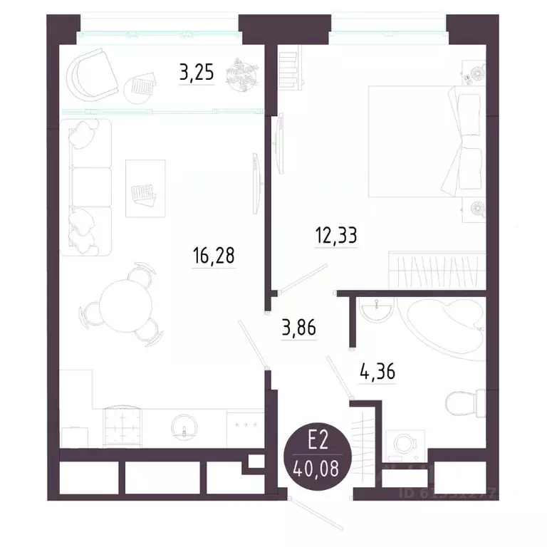 1-к кв. Тульская область, Тула ул. Пряничная, 6 (40.08 м) - Фото 0