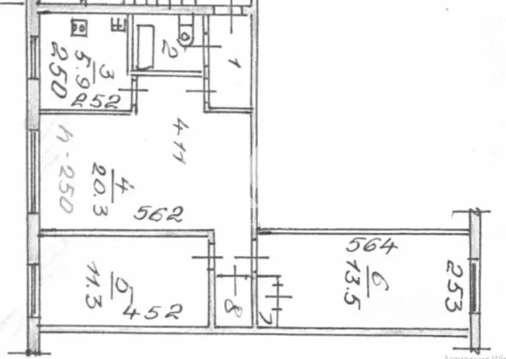 Квартира, 3 комнаты, 59 м - Фото 1