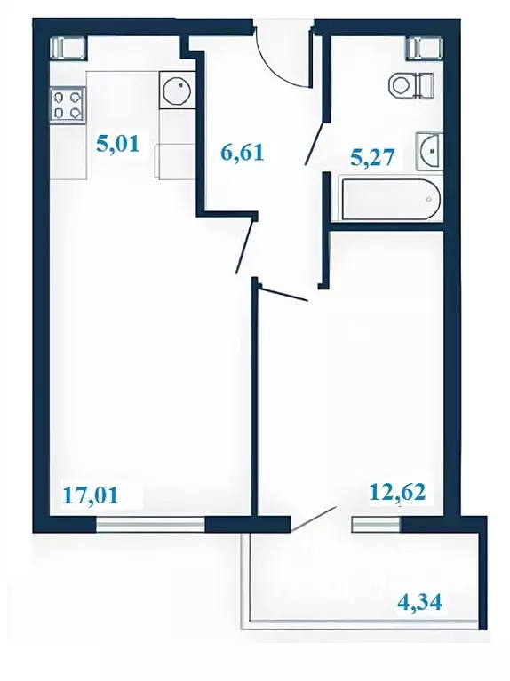 2-к кв. Волгоградская область, Волгоград ул. Клары Цеткин, 1А (48.69 ... - Фото 1