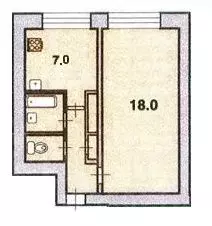 1-к кв. Санкт-Петербург Лужская ул., 4К1 (31.0 м) - Фото 2