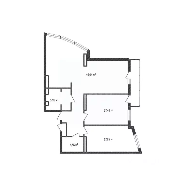 3-к кв. Белгородская область, Белгород ул. Костюкова, 36в (101.8 м) - Фото 2