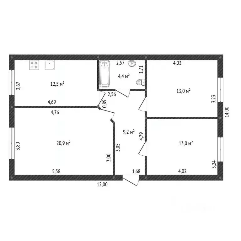 Таунхаус в Башкортостан, Уфа Луговой пер., 5Б (146 м) - Фото 2