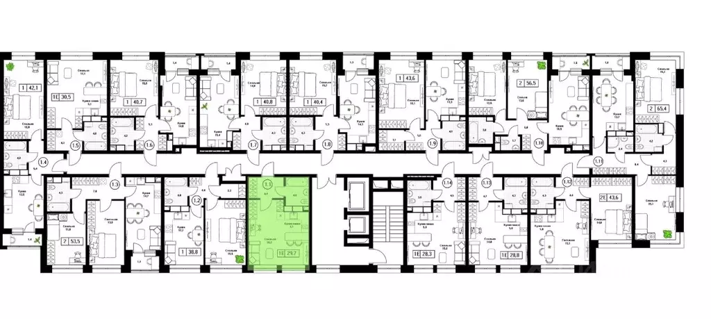 Студия Московская область, Пушкино Пушкино Град жилой комплекс, к2 ... - Фото 2
