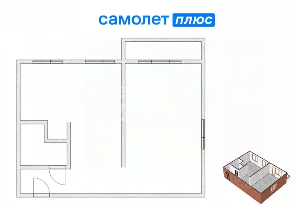 2-к кв. Кемеровская область, Кемерово ул. Демьяна Бедного, 1 (40.7 м) - Фото 1
