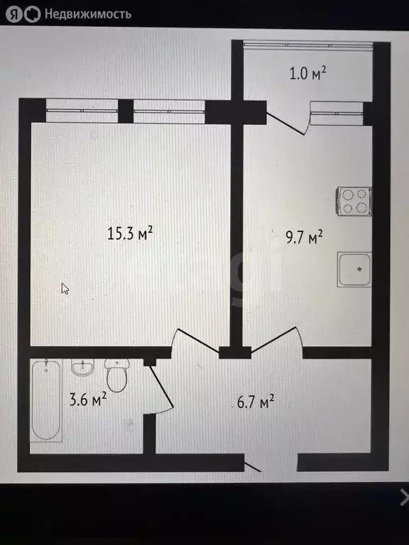 1-комнатная квартира: Гурьевск, Каштановая улица, 6 (35.3 м) - Фото 1