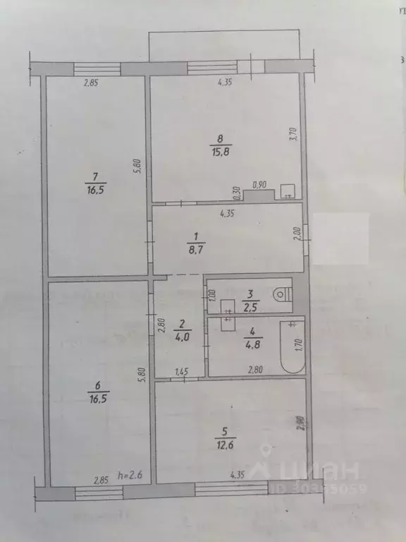 3-к кв. Кемеровская область, Мыски ул. Максима Горького, 12 (81.0 м) - Фото 1