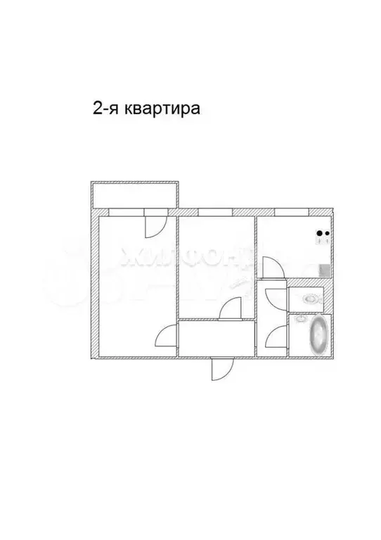 2-к. квартира, 43,5 м, 5/9 эт. - Фото 0