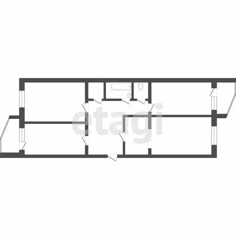 3-комнатная квартира: Томск, улица Аркадия Иванова, 21 (97.28 м) - Фото 1