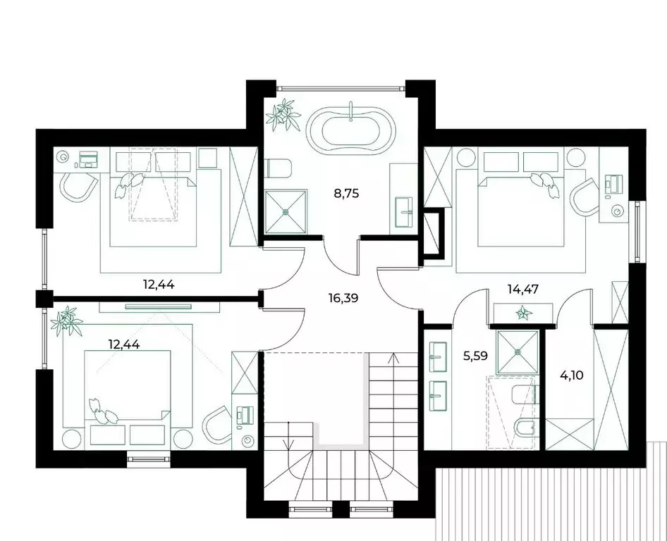 Дом в деревня Булатово, КП Резиденция Булатово, 210 (150 м) - Фото 2