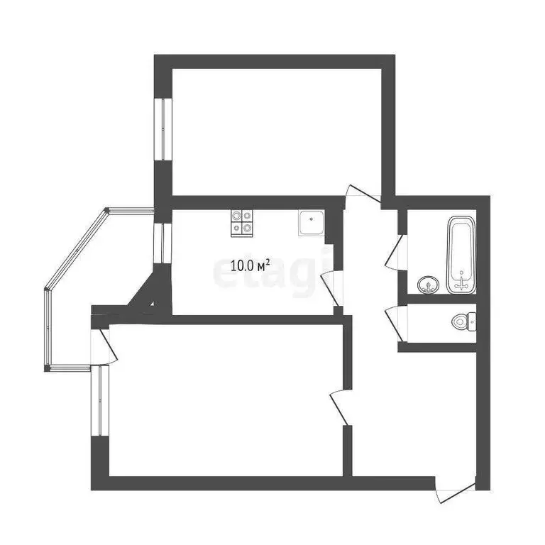 2-комнатная квартира: Тюмень, улица Николая Чаплина, 125 (51.5 м) - Фото 0