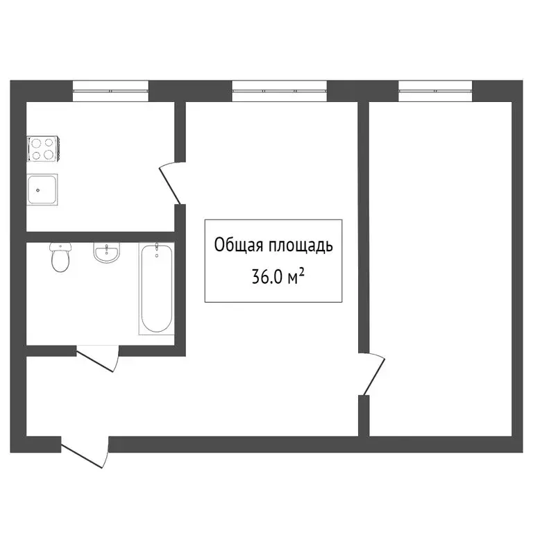 2-комнатная квартира: Томск, улица Максима Горького, 46 (51 м) - Фото 0