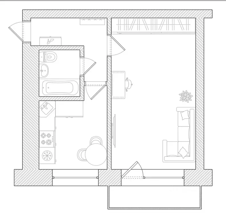 1-к кв. Свердловская область, Екатеринбург ул. Тверитина, 16 (30.0 м) - Фото 2