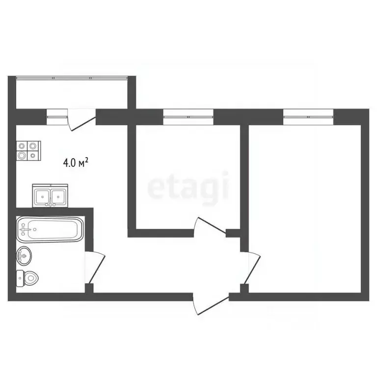 2-к кв. Тюменская область, Тюмень Минская ул., 3б (39.1 м) - Фото 1