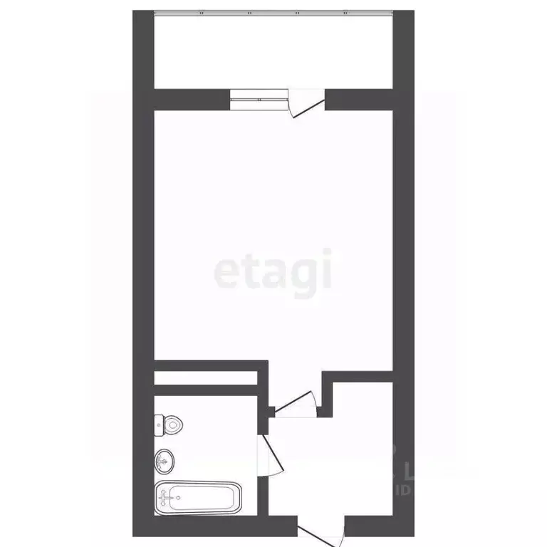 Студия Тюменская область, Тюмень ул. Мельникайте, 113 (15.4 м) - Фото 1