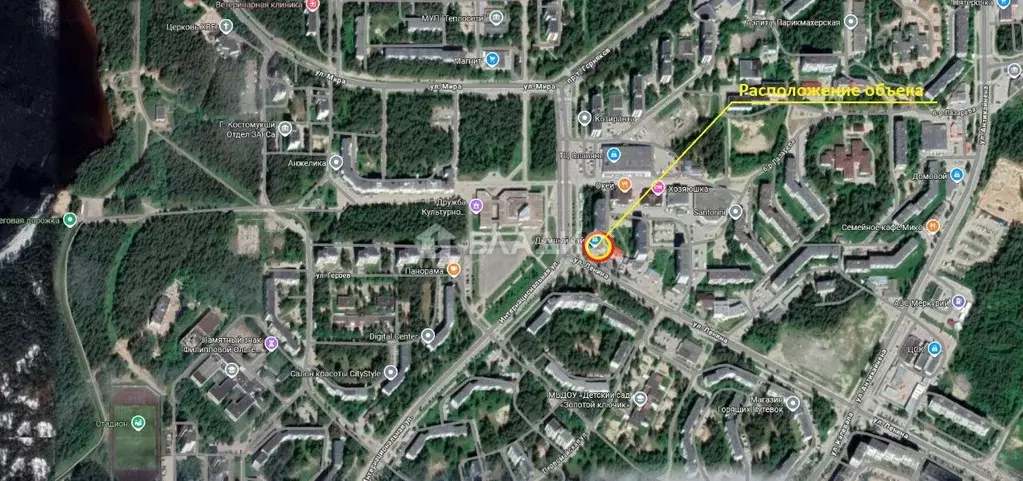 Помещение свободного назначения в Карелия, Костомукша ул. Ленина, 1Б ... - Фото 1