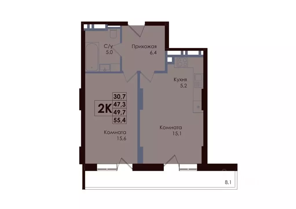 2-к кв. Ростовская область, Ростов-на-Дону Западный мкр, Академия ... - Фото 1