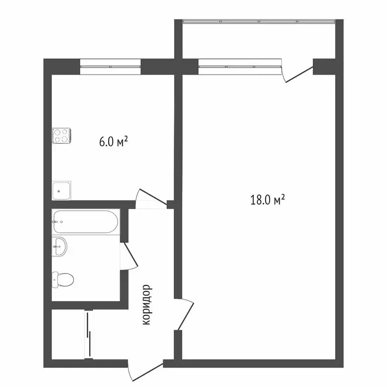 1-комнатная квартира: Миасс, улица Богдана Хмельницкого, 68 (34 м) - Фото 1