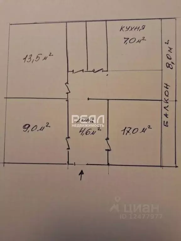 3-к кв. Ленинградская область, Гатчина ул. Рощинская, 18 (60.1 м) - Фото 2