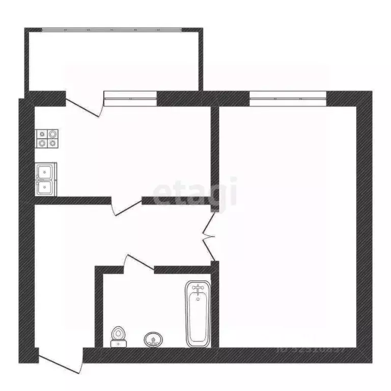 1-к кв. Башкортостан, Салават ул. Бекетова, 32 (36.7 м) - Фото 1