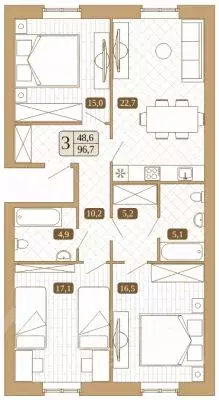 3-к кв. Московская область, Сергиев Посад ул. Воеводы Голохвастова ... - Фото 1
