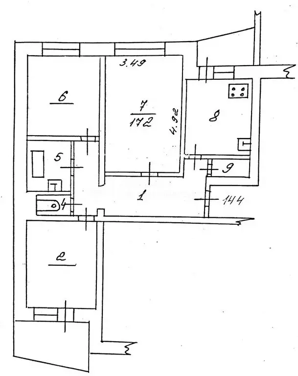 3-комнатная квартира: Великий Новгород, Западный район, улица ... - Фото 1