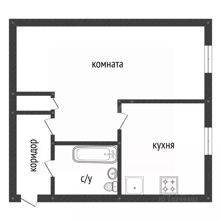 1-к кв. Башкортостан, Уфа ул. Коммунаров, 10 (31.0 м) - Фото 2