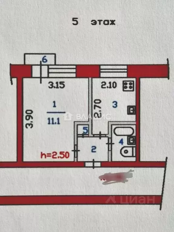 1-к кв. Пензенская область, Пенза Ульяновская ул., 23 (20.6 м) - Фото 2