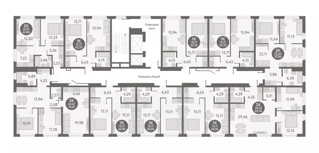 1-к кв. Новосибирская область, Новосибирск ул. Титова, 253/9 (40.94 м) - Фото 2