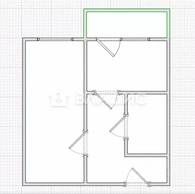 1-к кв. Пензенская область, Пензенский район, Засечный сельсовет, с. ... - Фото 2