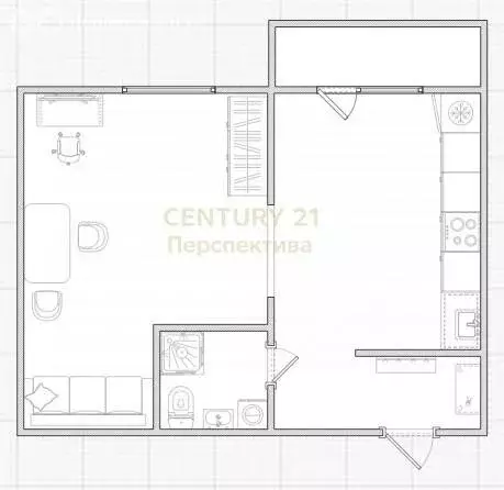 Квартира-студия: Люберцы, Рождественская улица, 12 (23.1 м) - Фото 1